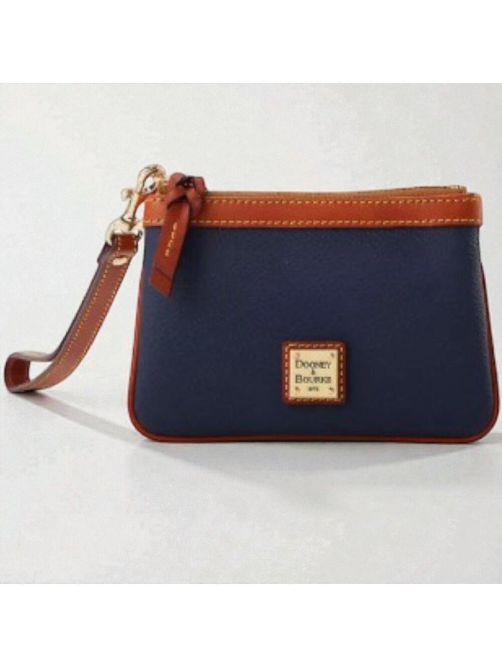 Dooney & Bourke Women's Pebble Grain Leather Wristlet Blue Wallet Zip Clutch NWT - Picture 4 of 4
